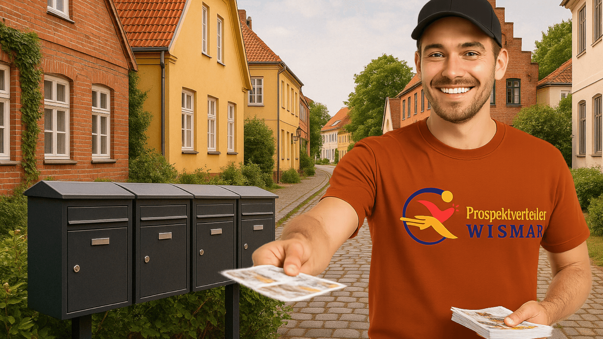 Prospektverteilung Wismar Hintergrundbild